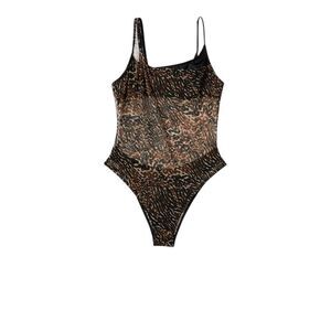 La Senza Women's XL Leopard Print Bodysuit
